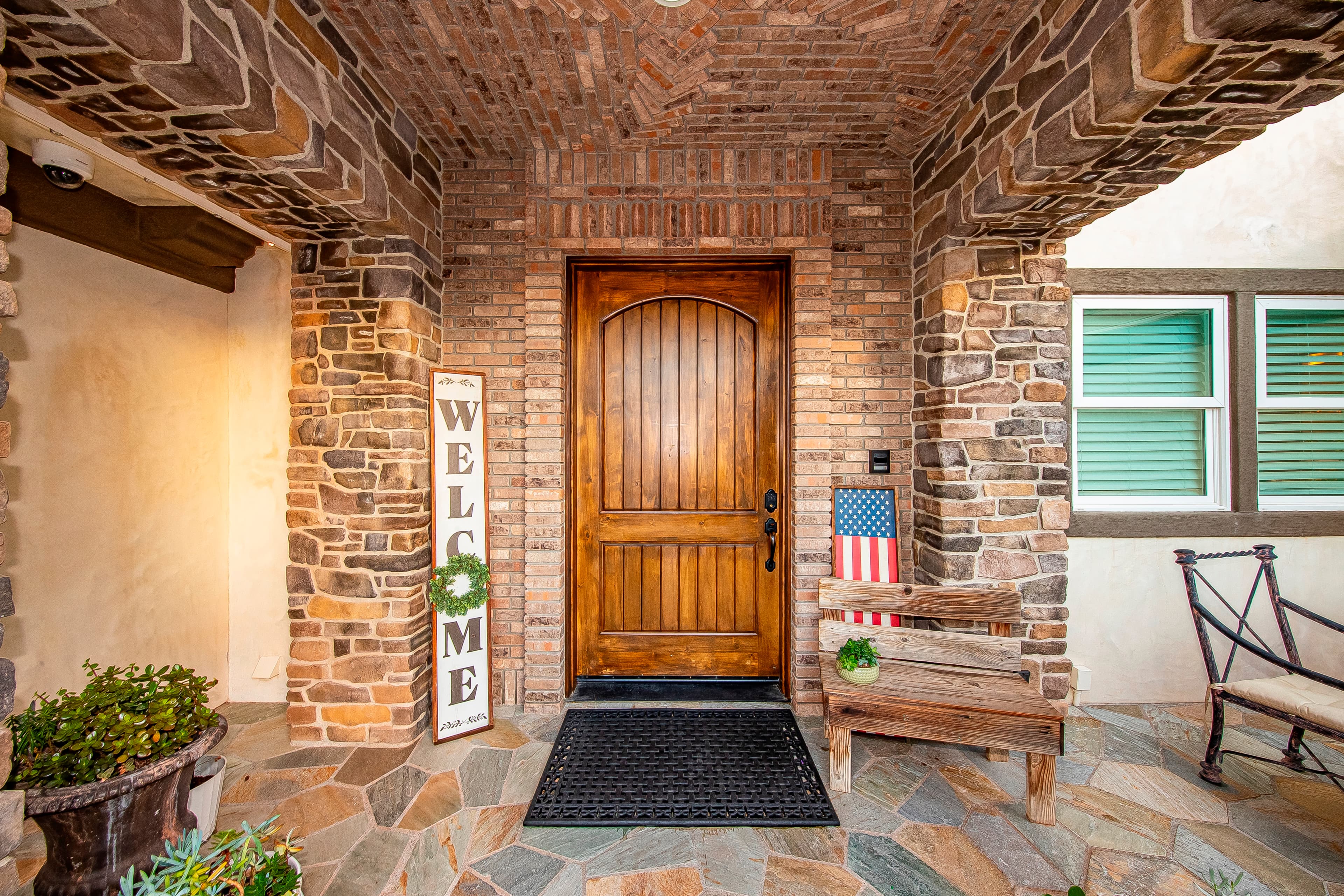 Grand entrance with modern architecture