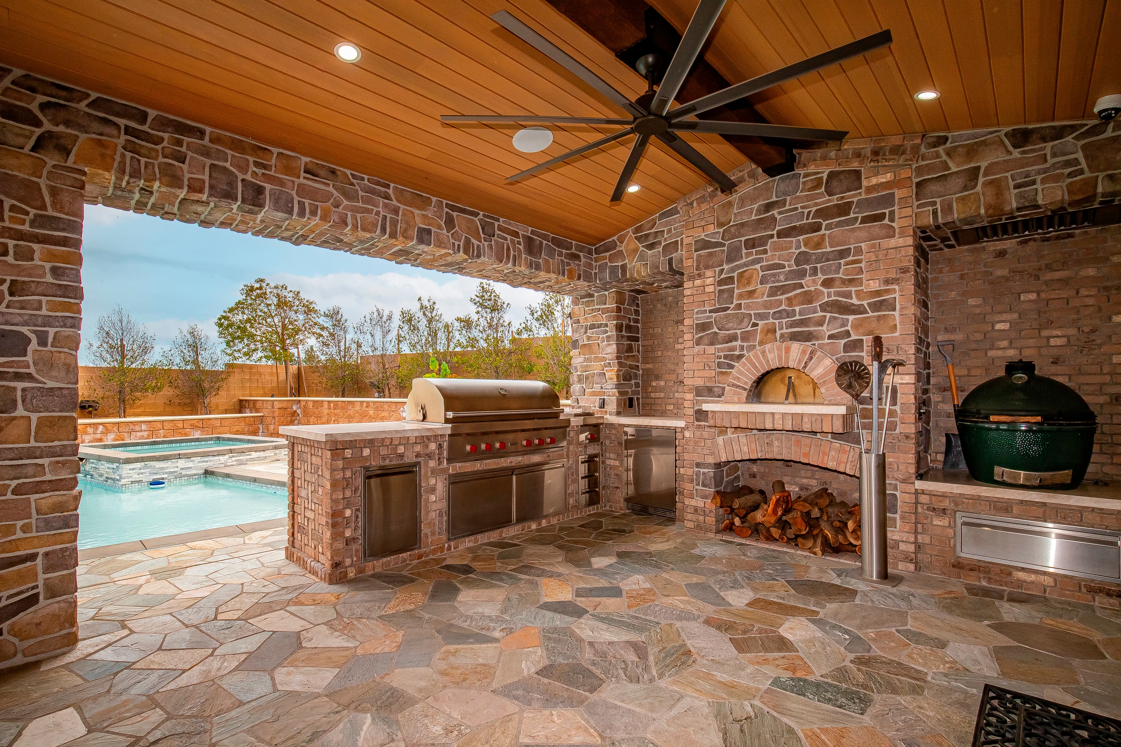 Poolside lounge area