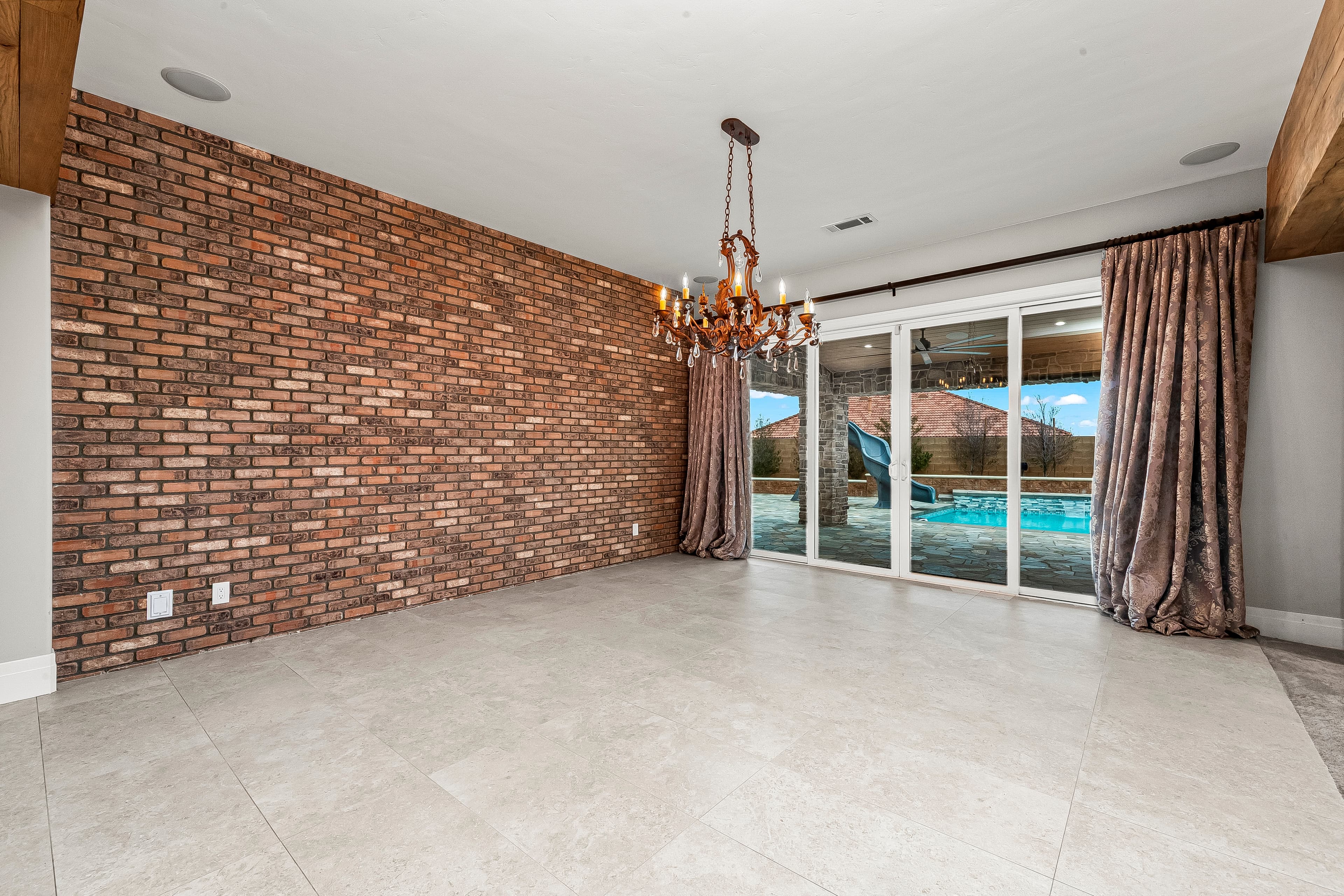 Room with backyard access