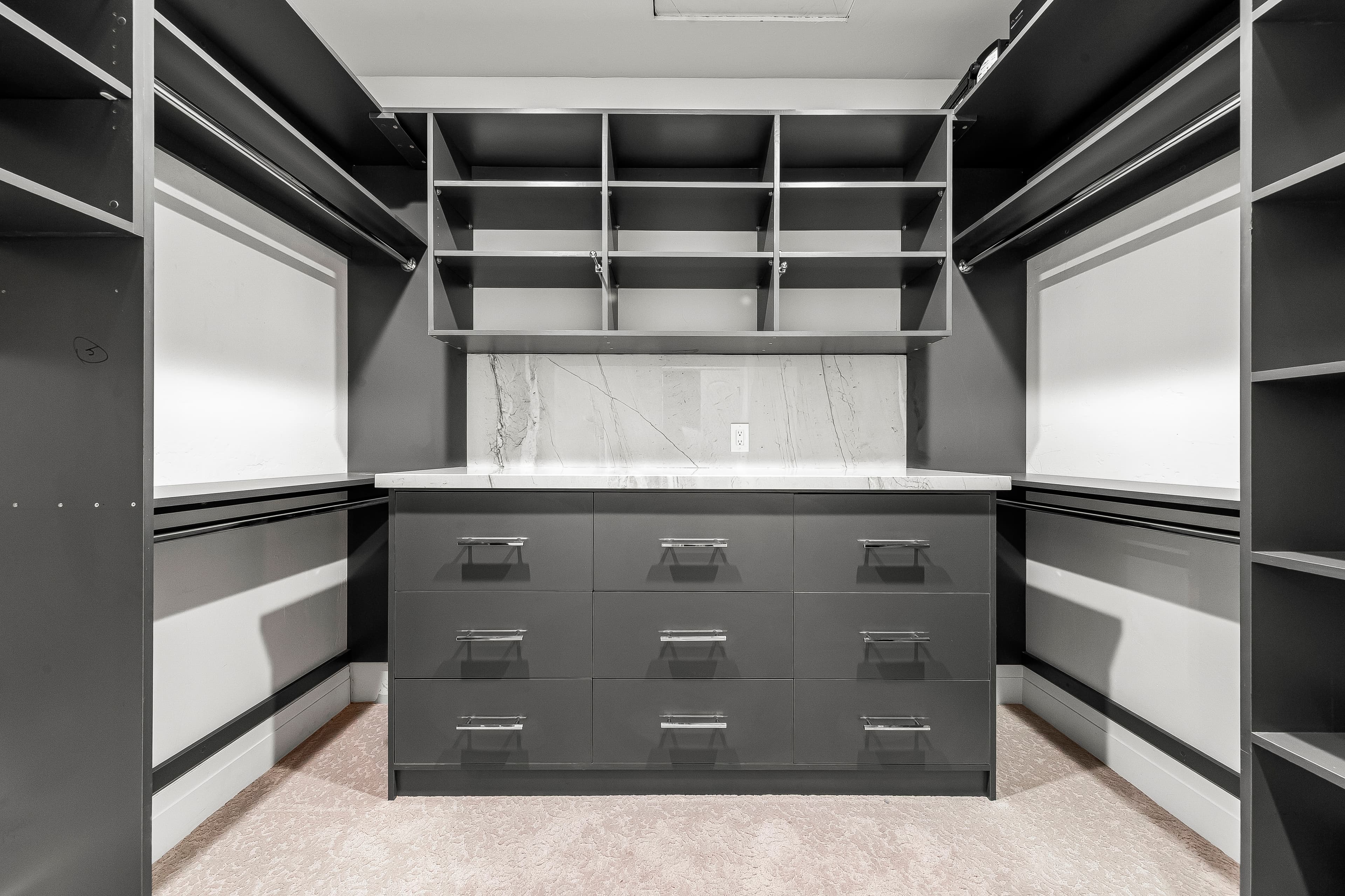 Spacious wardrobe storage